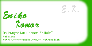 eniko komor business card